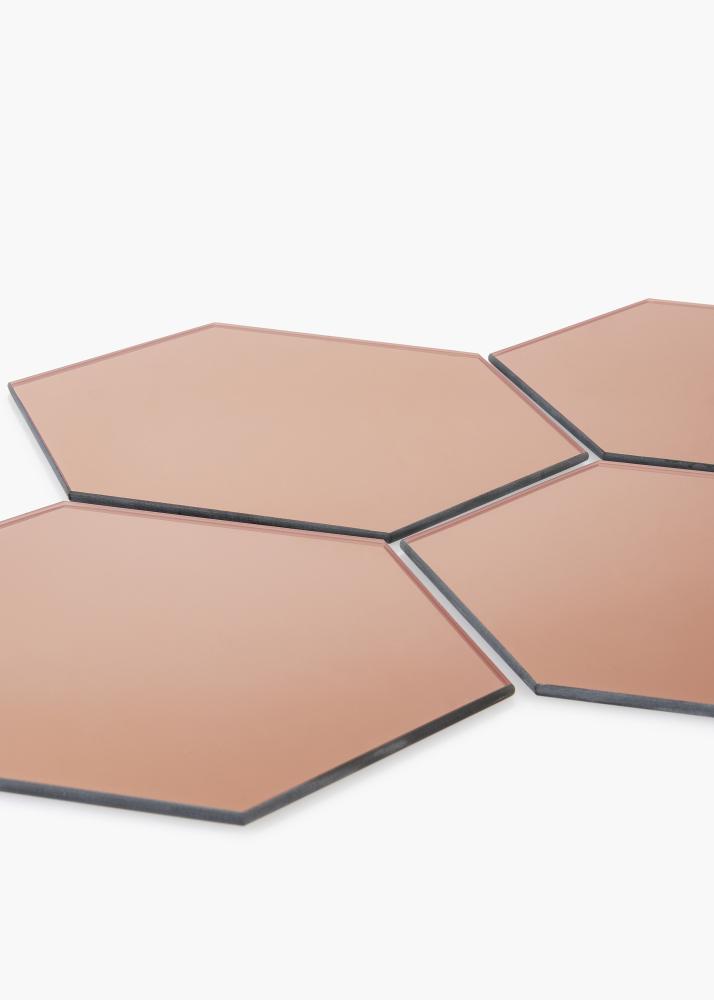 KAILA Spegel Hexagon Rose Gold 18x21 cm - 5-pack
