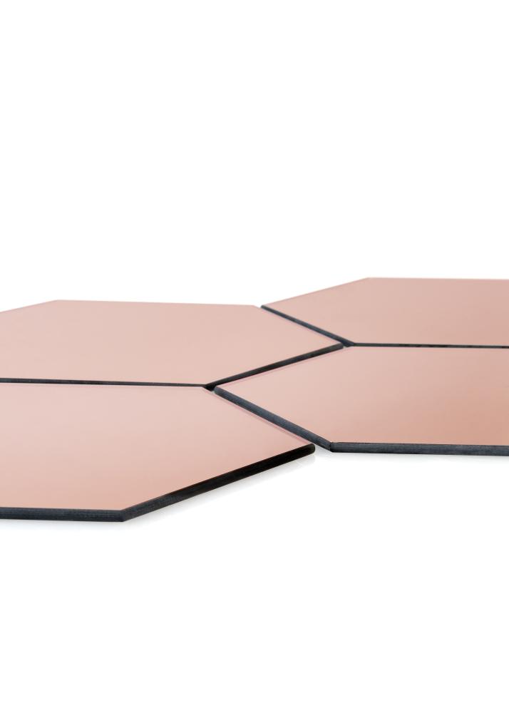 KAILA Spegel Hexagon Rose Gold 18x21 cm - 5-pack
