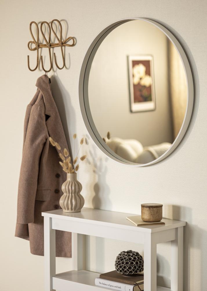 Spegel Reflection Vit 70 cm Ø