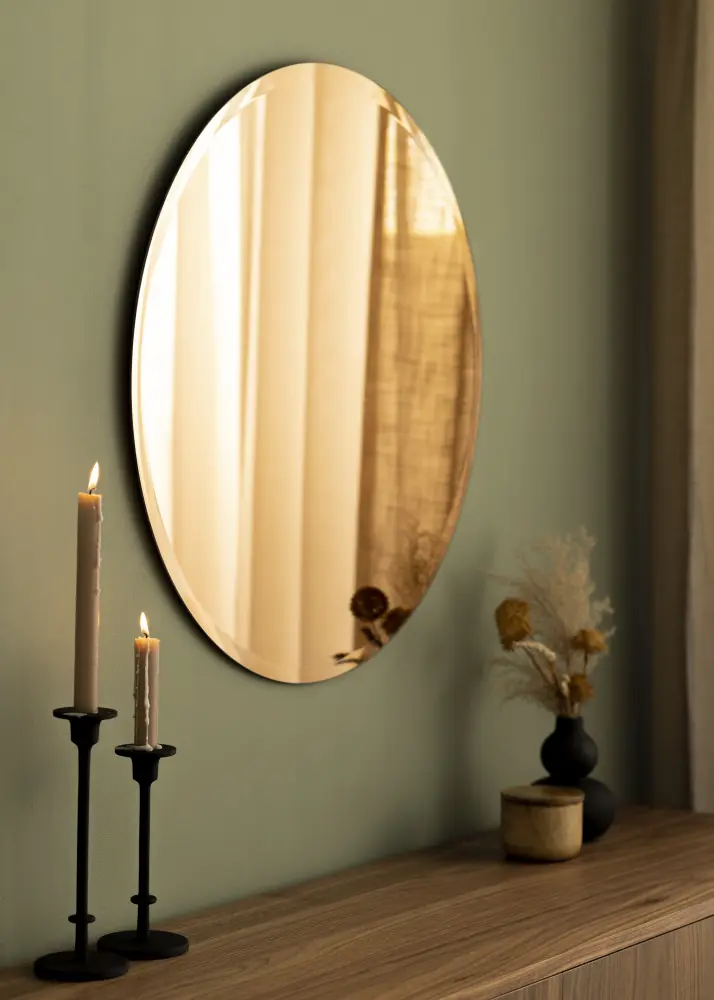KAILA Rund Spegel Rose Gold Deluxe 70 cm Ø