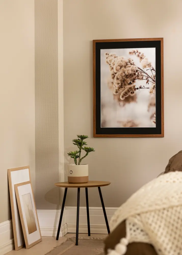 Ram Stilren Warm Brown 30x40 cm - Passepartout Svart 21x29,7 cm (A4)