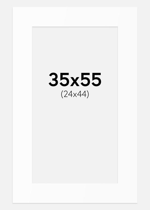 Passepartout Vit Standard (Vit Kärna) 35x55 cm (24x44)