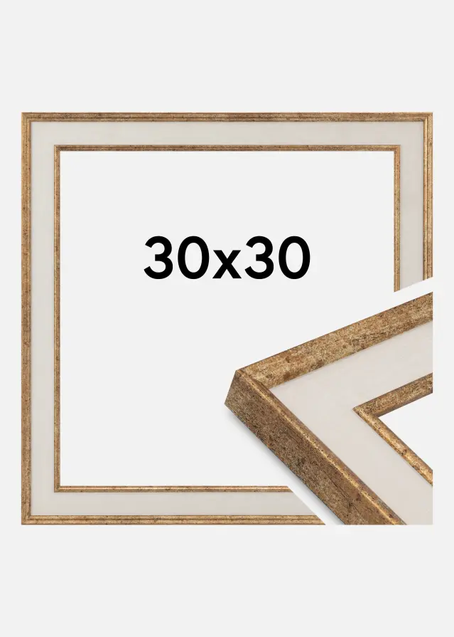 Ram Dolly Akrylglas Guld 30x30 cm