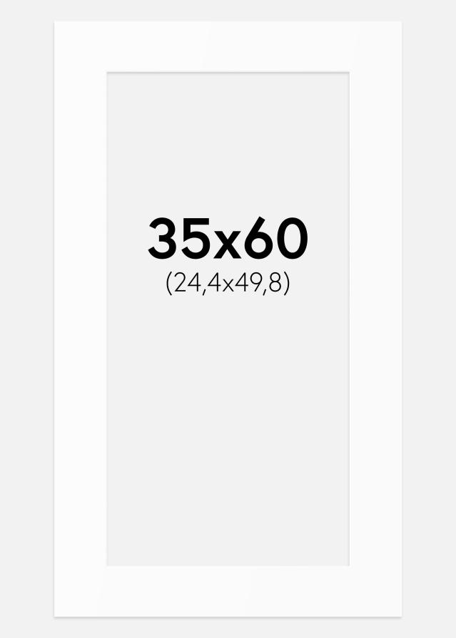 Passepartout Vit Standard (Vit Kärna) 35x60 cm (24,4x49,8)