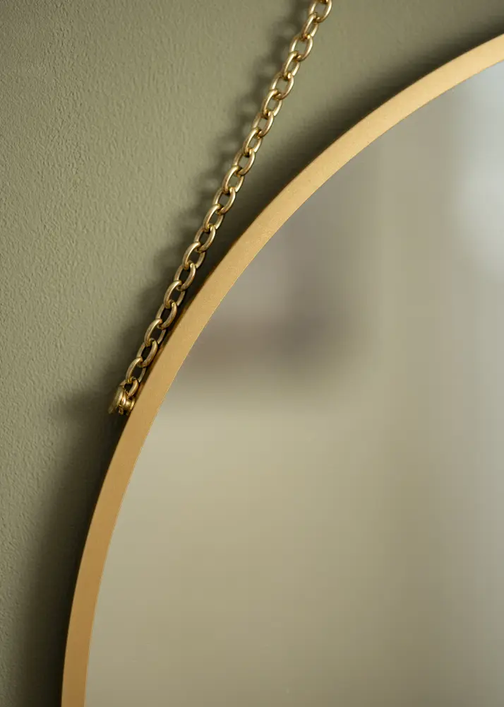 Rund Spegel Modern Guld 50 cm Ø