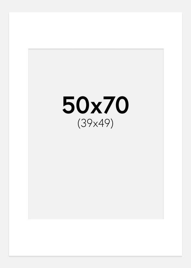 Passepartout Supervit (Vit Kärna) 50x70 cm (39x49 cm)