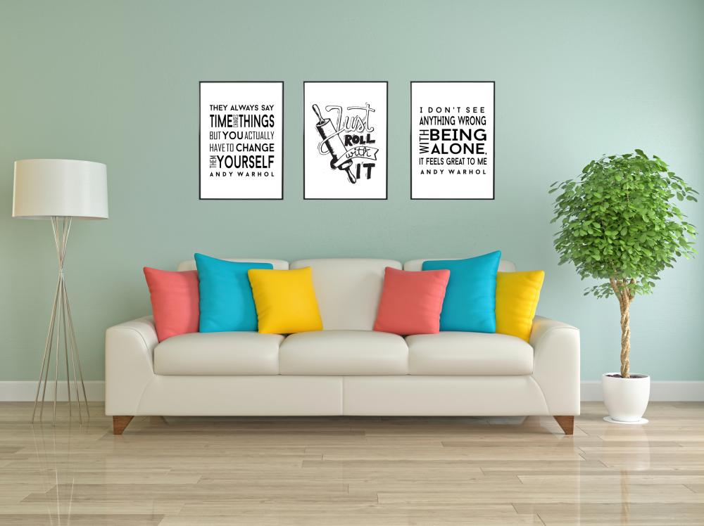 Just roll with it - Svart Poster