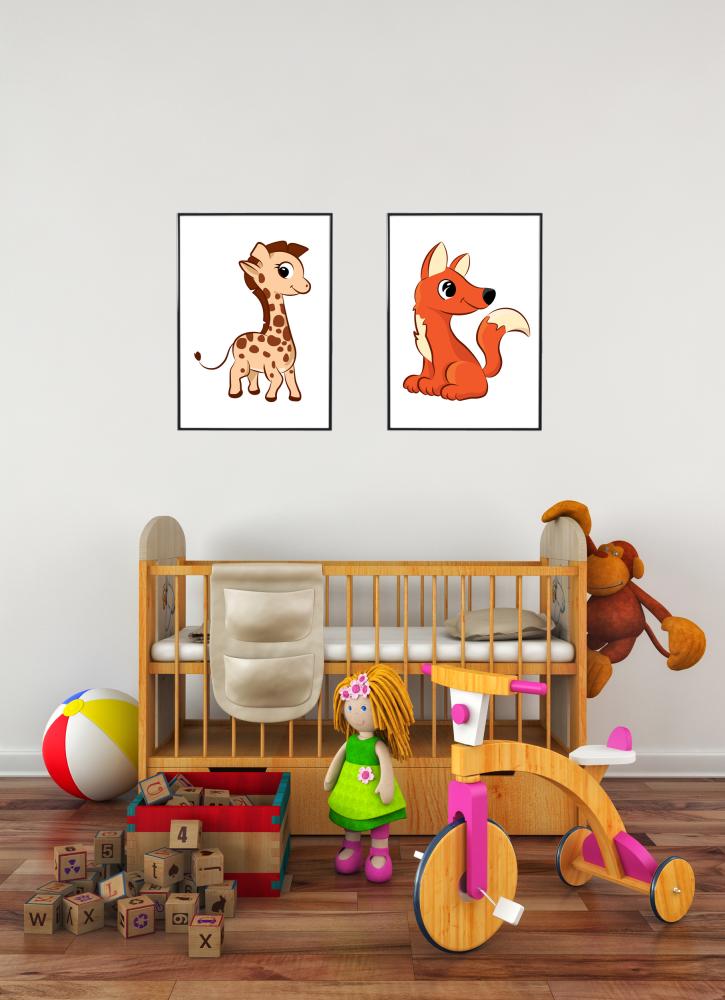 Världens Djur Giraff Poster