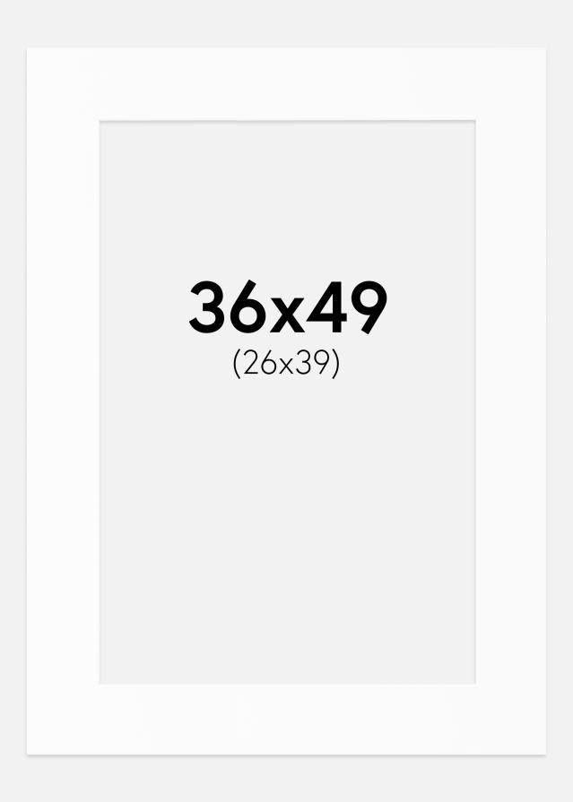 Passepartout Vit Standard (Vit Kärna) 36x49 cm (26x39)