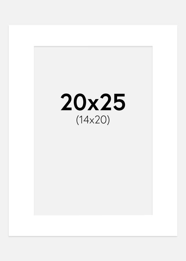 Passepartout Supervit (Vit kärna) 20x25 cm (14x20)