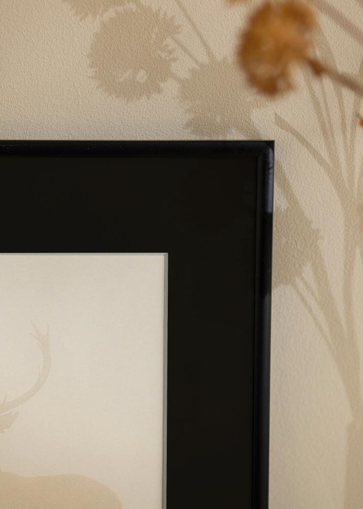 Ram New Lifestyle Matt Svart 30x30 cm - Passepartout Svart 8x8 inches