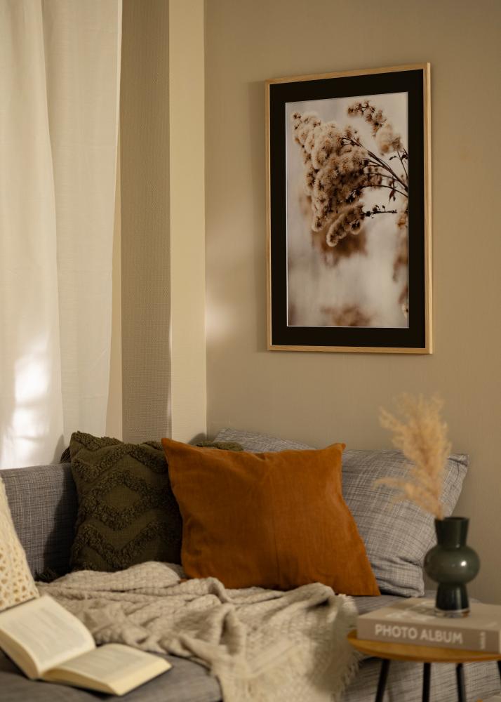 Ram Edsbyn Ek 40x40 cm - Passepartout Svart 10x10 inches