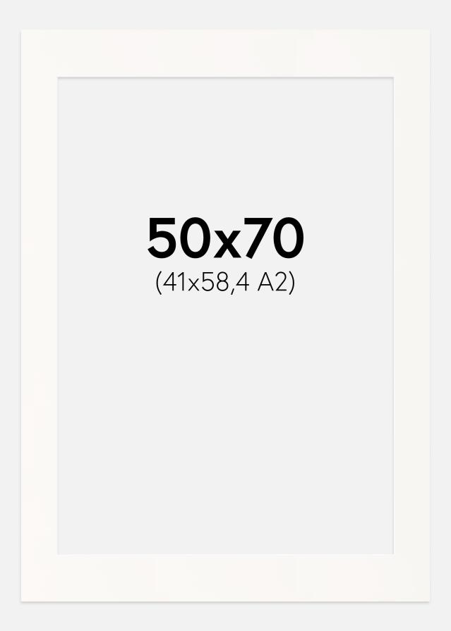 Passepartout Antique White (Vit kärna) 50x70 cm (41x58,4 - A2)