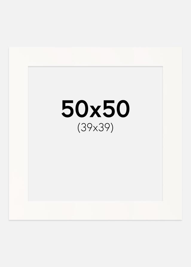 Passepartout Antique White (Vit kärna) 50x50 cm (39x39)