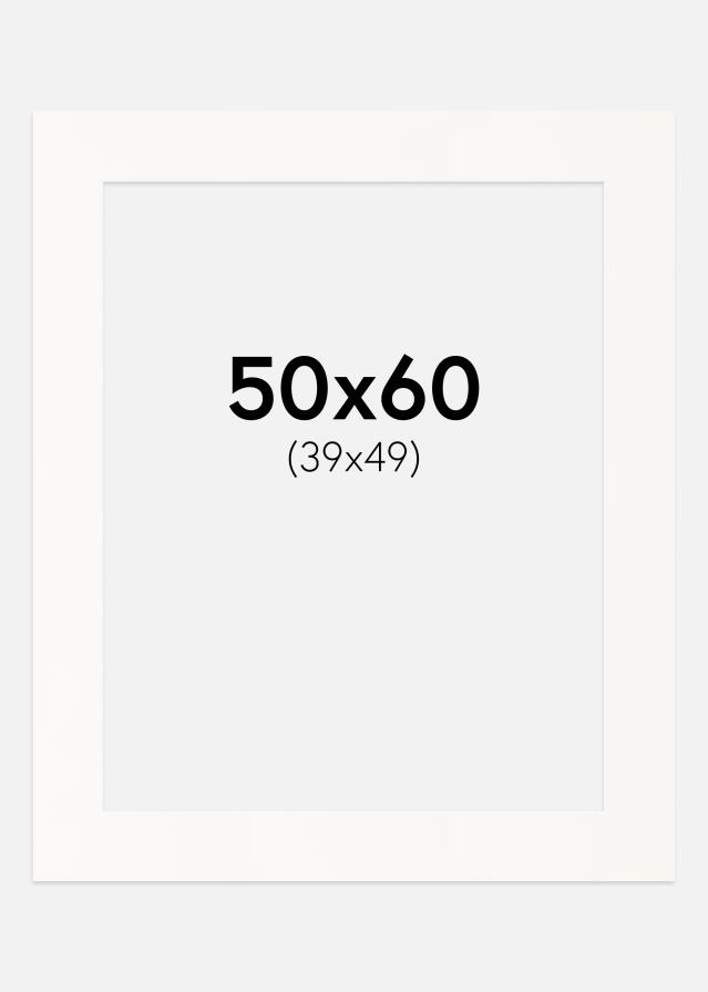 Passepartout Antique White (Vit kärna) 50x60 cm (39x49)