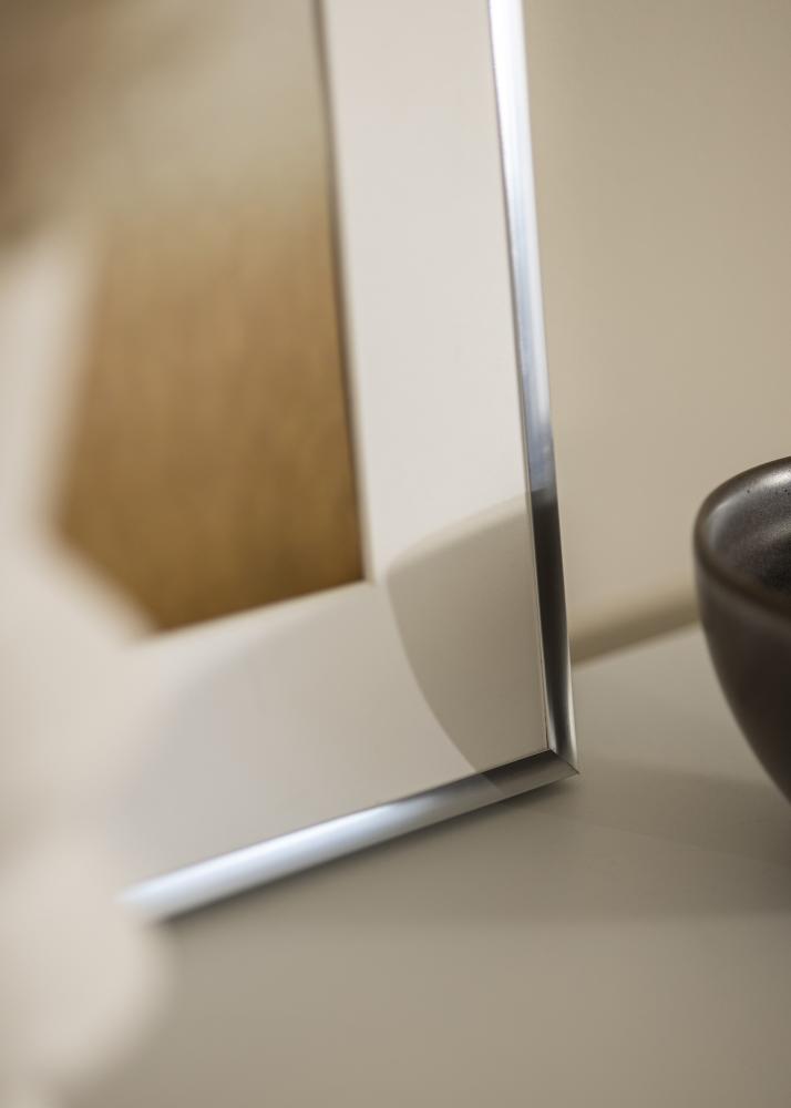 Ram Poster Frame Aluminum Silver 70x100 cm - Passepartout Vit 60x90 cm