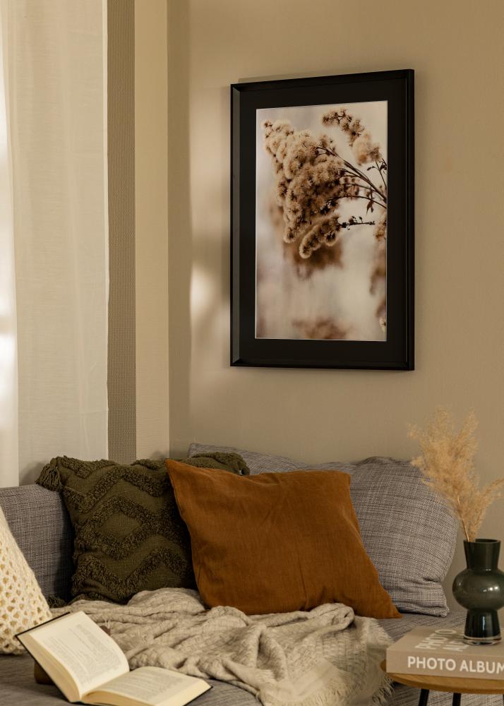 Ram Globe Svart 24x30 cm - Passepartout Svart 7x9 inches