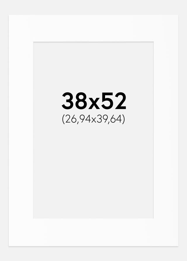 Passepartout Vit Standard (Vit Kärna) 38x52 cm (26,94x39,64)