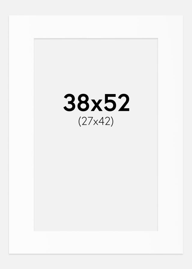 Passepartout Vit Standard (Vit Kärna) 38x52 cm (27x42)