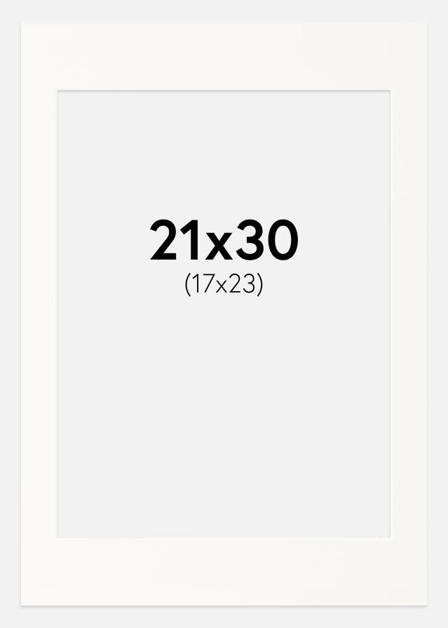 Passepartout Antique White (Vit kärna) 21x30 cm (17x23)