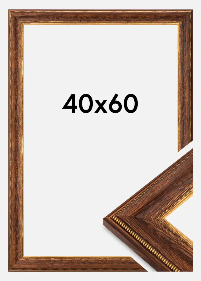 Ram Fabriano Akrylglas Brun 40x60 cm