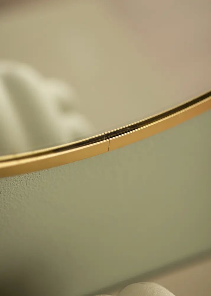 Rund Spegel Modern Guld 50 cm Ø