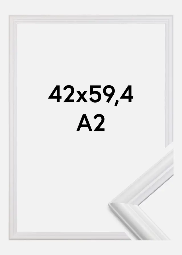 Ram Siljan Akrylglas Vit 42x59,4 cm (A2)