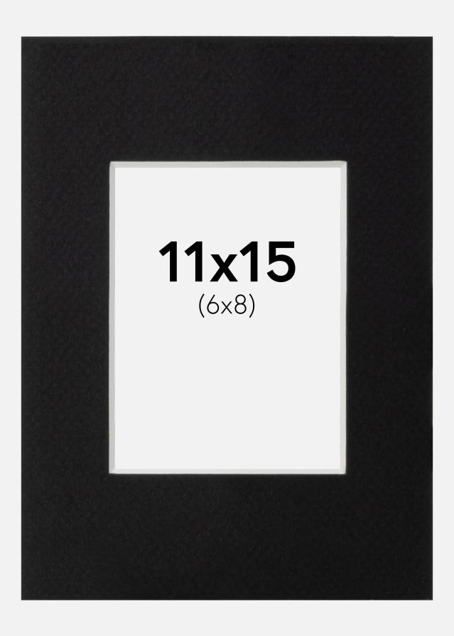 Passepartout Canson Svart (Vit kärna) 11x15 cm (6x8)