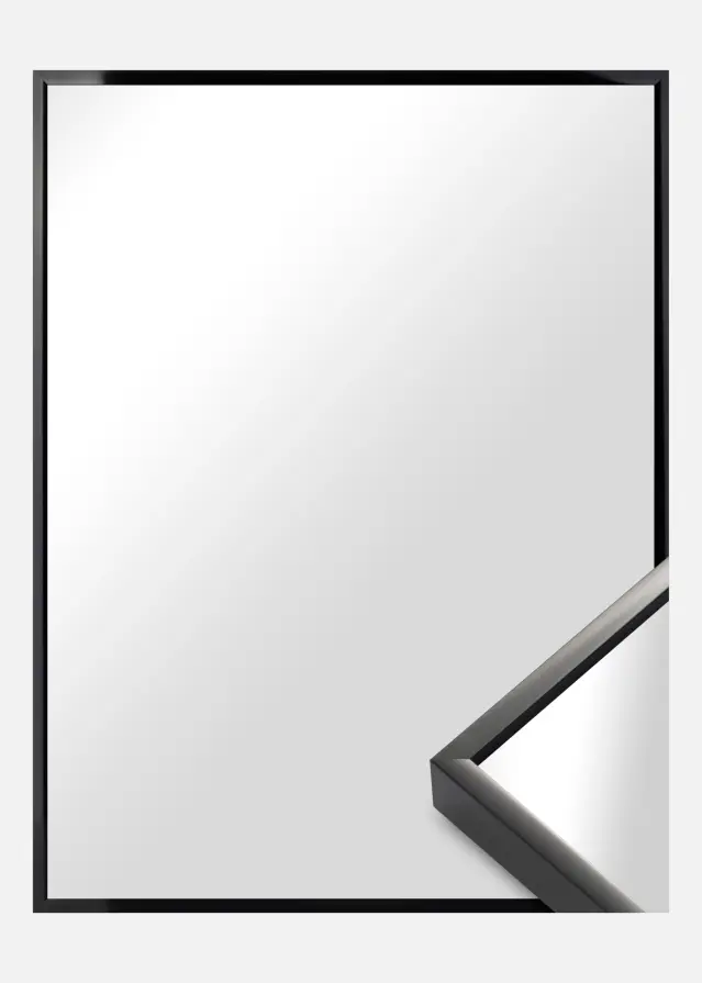 Spegel Nielsen Premium Alpha Blank Svart - Egna mått