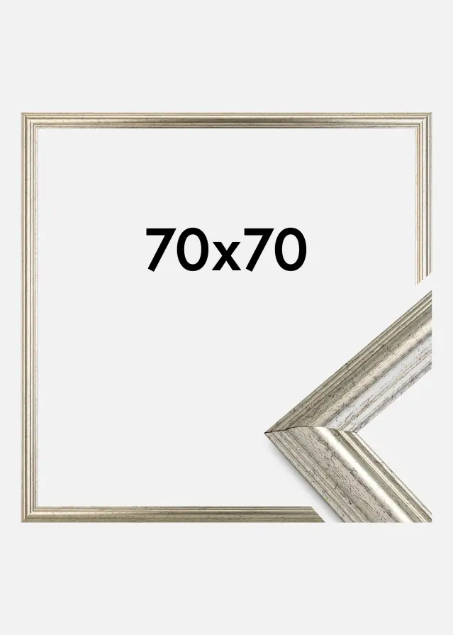 Ram Västkusten Akrylglas Silver 70x70 cm