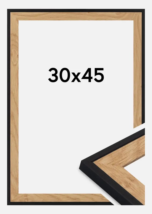 Ram Iris Akrylglas Svart 30x45 cm