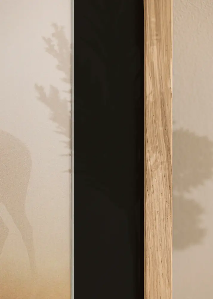 Ram Grimsåker Ek 42x59,4 cm (A2) - Passepartout Svart 25x38 cm