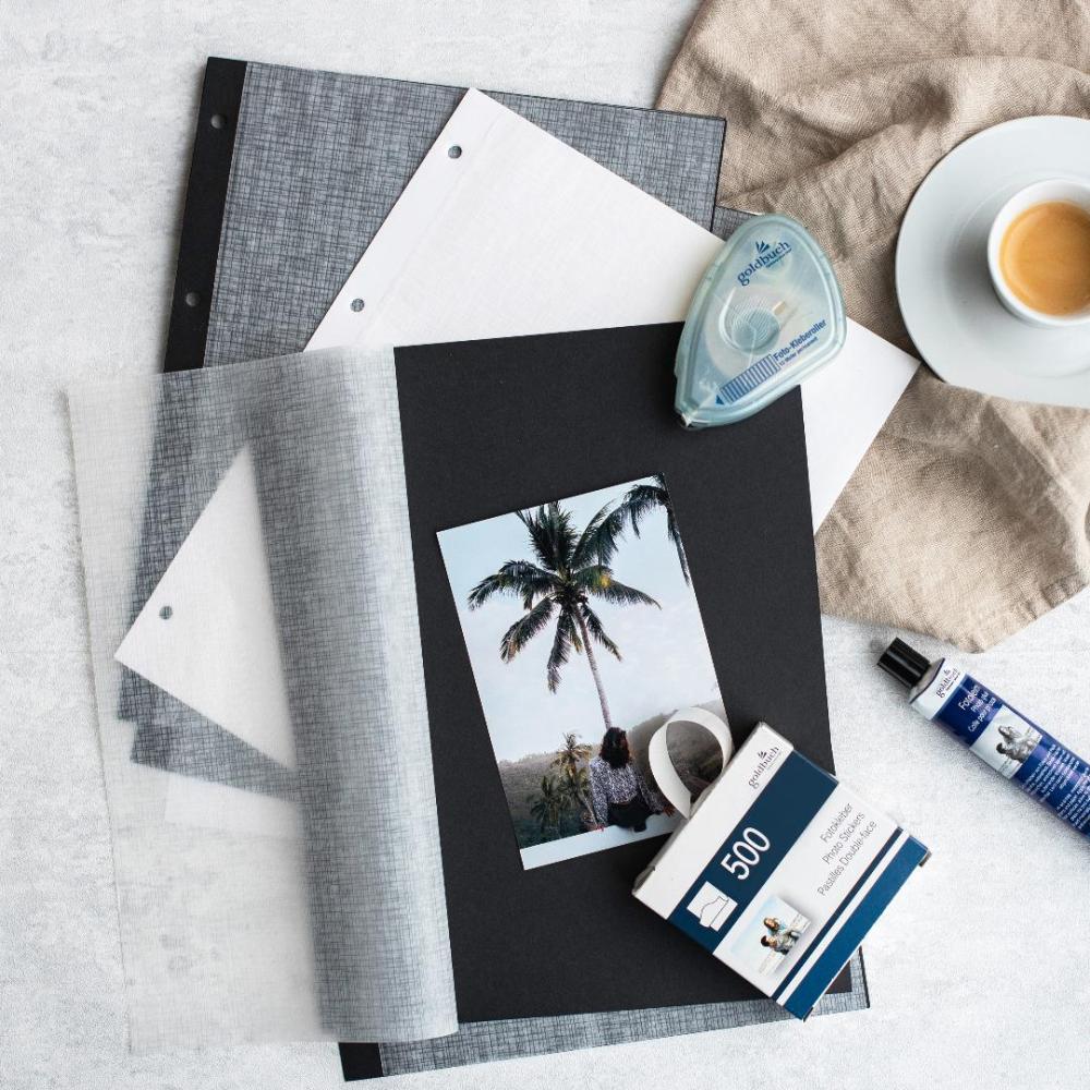 Albumblad A4 - 20 Svarta ark