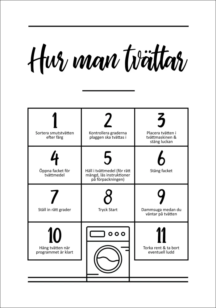 Hur man tvättar Poster