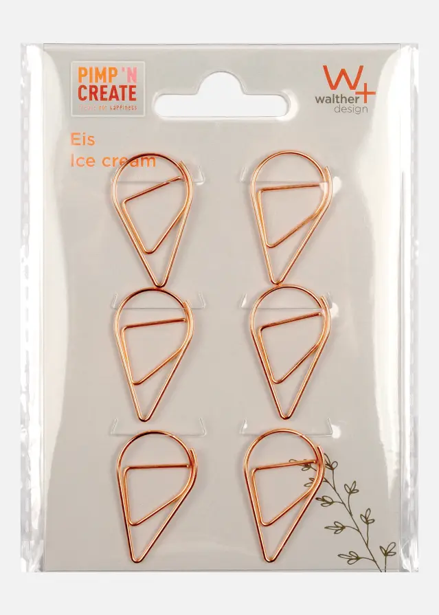 PAC Metall Paperclip Ice Cream Cone Koppar