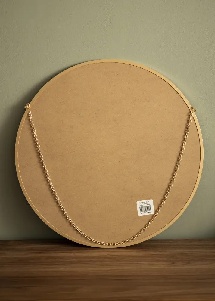 Rund Spegel Modern Guld 50 cm Ø