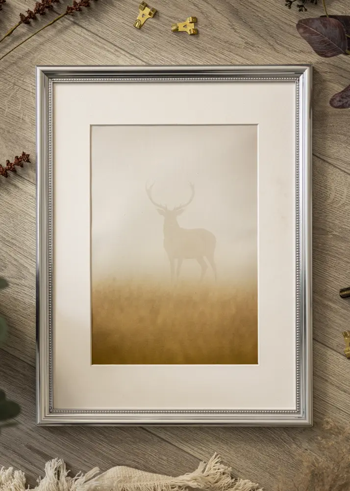 Ram Gala Silver 30x40 cm - Passepartout Vit 20x30 cm