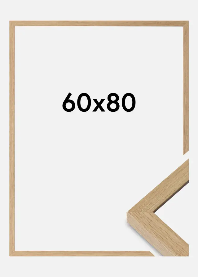 Ram Hermes Akrylglas Natural Oak 60x80 cm