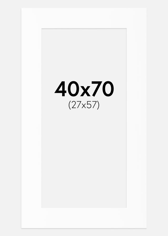 Passepartout Vit Standard (Vit kärna) 40x70 cm (27x57)