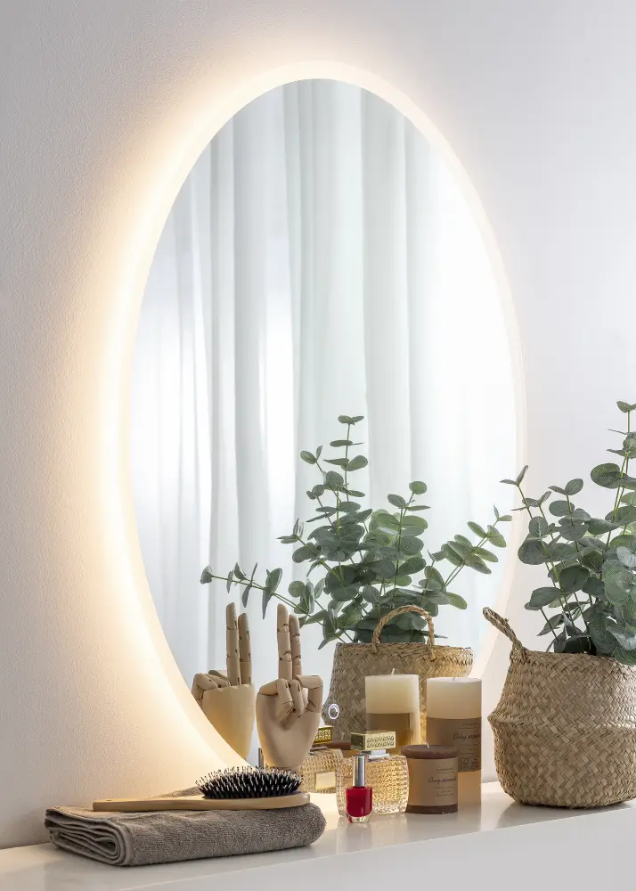 KAILA Spegel Oval LED 70x90 cm