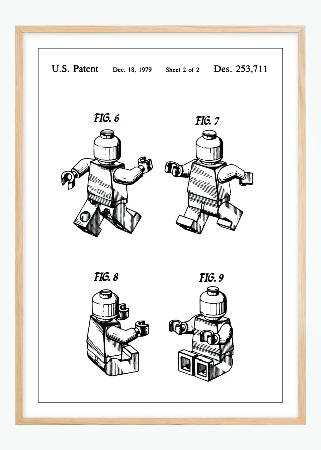 Patentritning - Lego II Poster