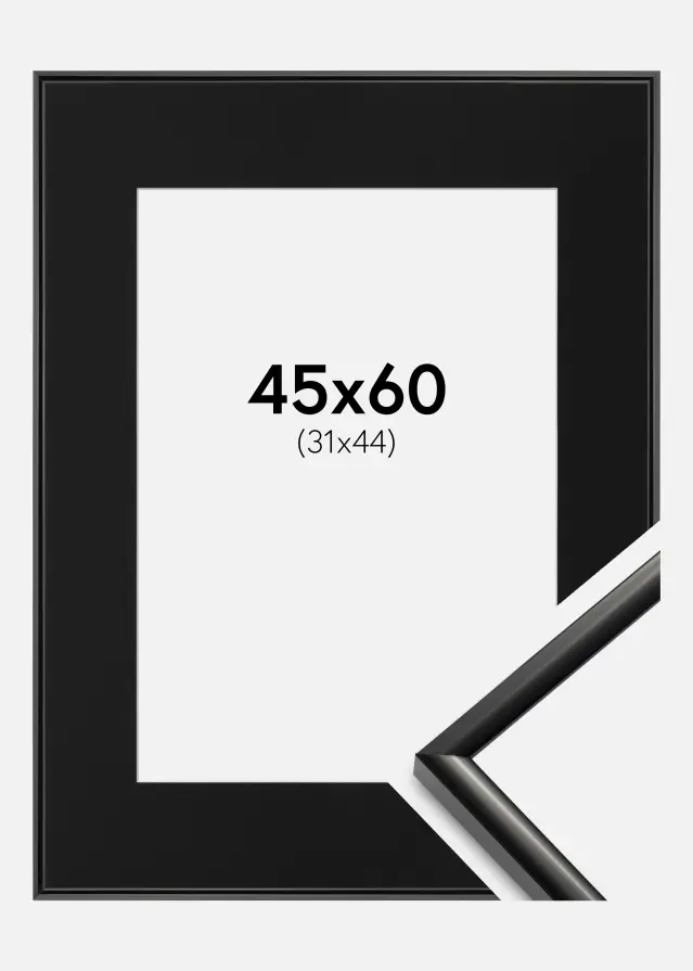 Ram New Lifestyle Svart 45x60 cm - Passepartout Svart 32x45 cm