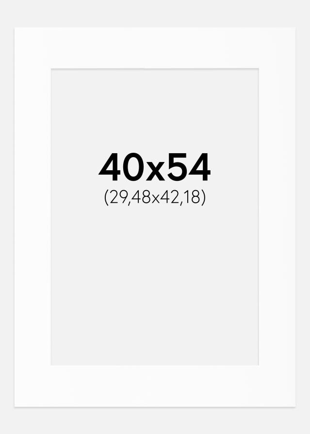 Passepartout Vit Standard (Vit Kärna) 40x54 cm (29,48x42,18)