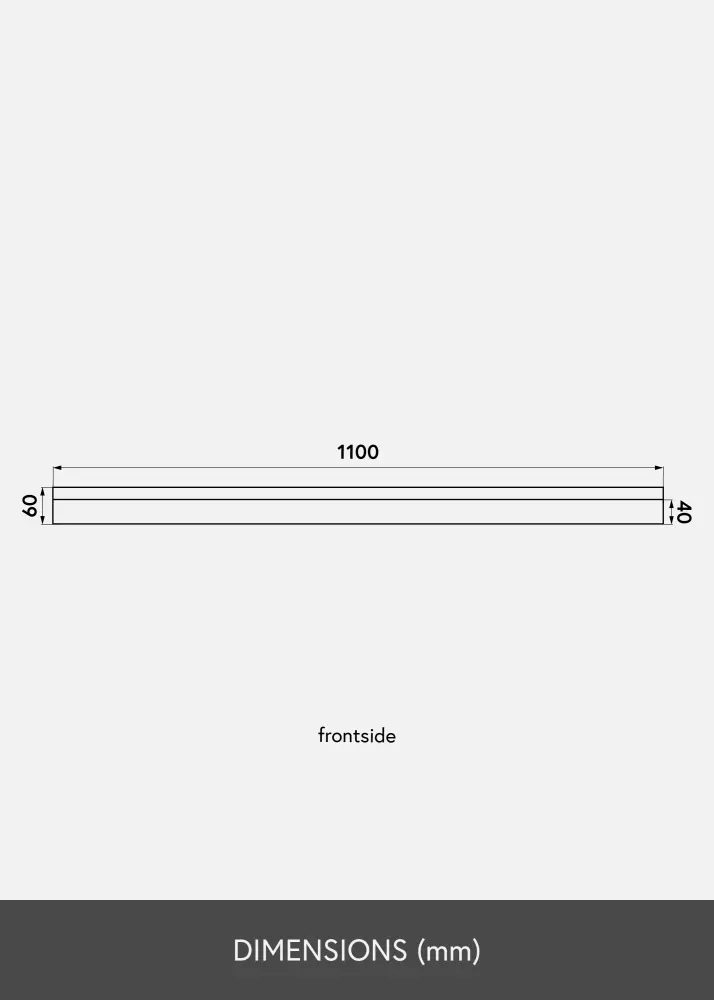 KAILA Tavelhylla Svart 110 cm
