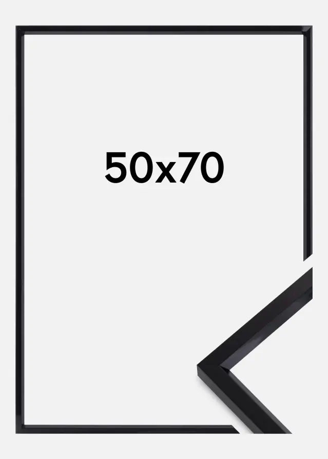 Ram Steel Style Svart 50x70 cm