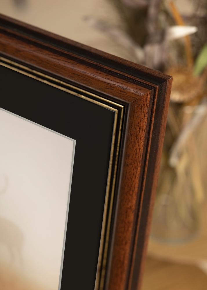 Ram Old Retro 30x40 cm - Passepartout Svart 21x29,7 cm (A4)