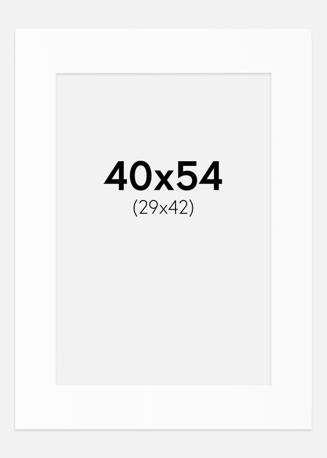 Passepartout Vit Standard (Vit Kärna) 40x54 cm (29x42)