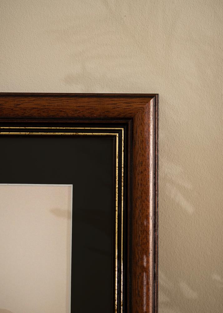 Ram Old Retro 30x40 cm - Passepartout Svart 21x29,7 cm (A4)