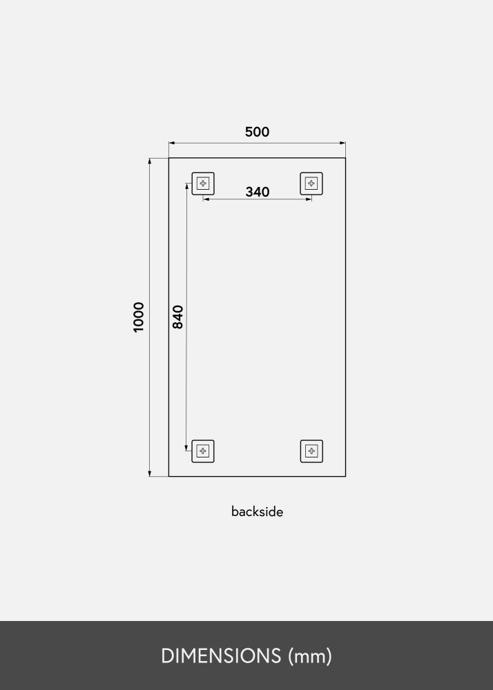 KAILA Spegel Sharp 50x100 cm