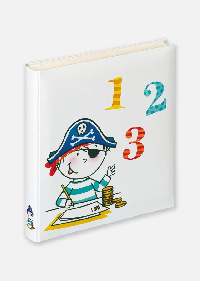 Barnalbum Pirat Skola - 28x30,5 cm (50 Vita sidor / 25 blad)